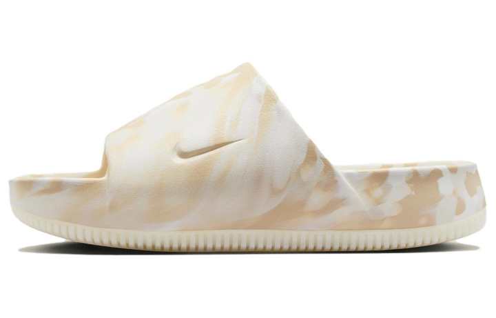 Nike Nike Calm Slide Comfortable Round Toe Slip Resistant Slide Slippers Women's Beige