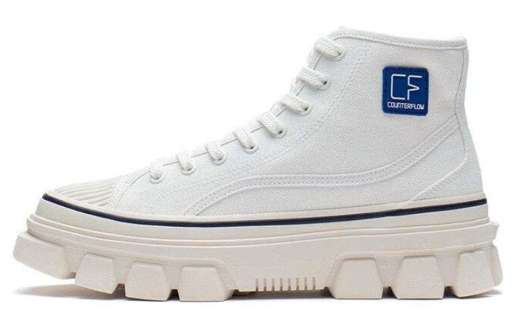 Li-Ning Li Ning CF Tracing Abrasion Resistant High top Sports Casual Shoes Unisex Cream Gray