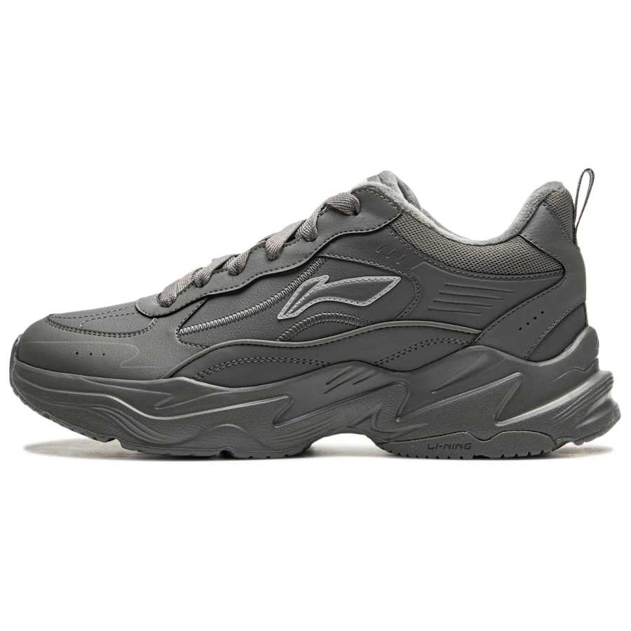 Li-Ning Li Ning Defender LN DEFENDER Comfortable And Trendy Fleece Lined Cushioning Thermal Rebound Low top Casual Shoes Men's