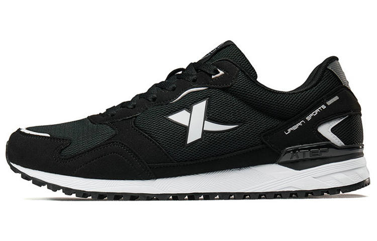 XTEP Textile, Synthetic Leather Cushioning Abrasion Resistant Low top Casual Shoes Men's Black