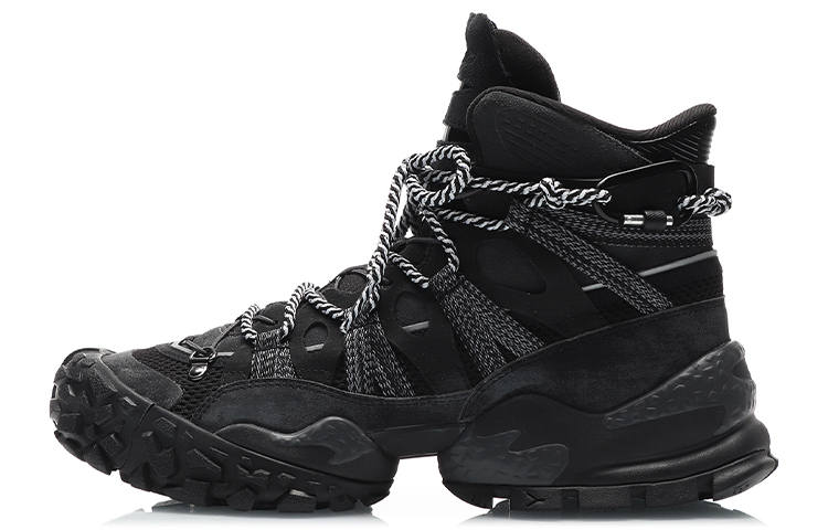 Li-Ning Li Ning CF Cushioning Abrasion Resistant Cushioning, Wear Resistant High top Casual Shoes Men's Black