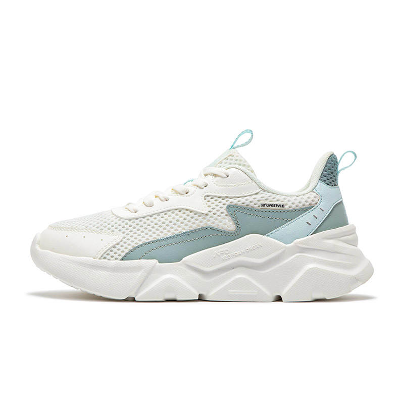 361° Abrasion Resistant, Breathable, Lightweight Low top Casual Shoes Women's Feather White Light Smoke Green
