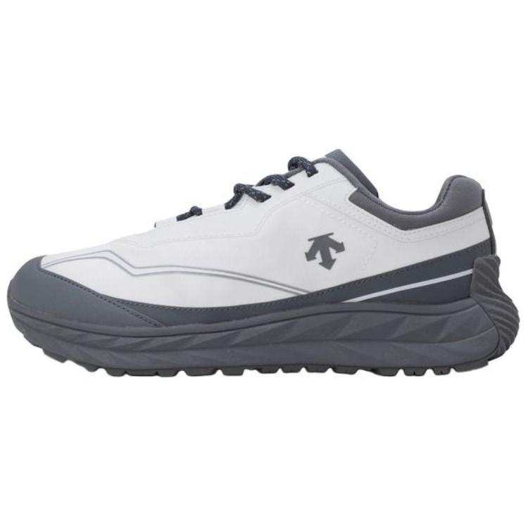 DESCENTE Synthetic Leather Low top Casual Shoes Unisex Gray White