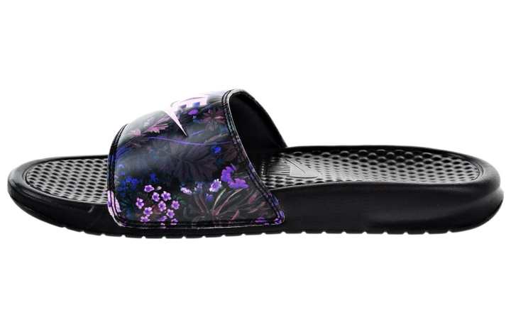 Nike Nike Benassi Rubber Sole Slide Slippers Women's Black Purple