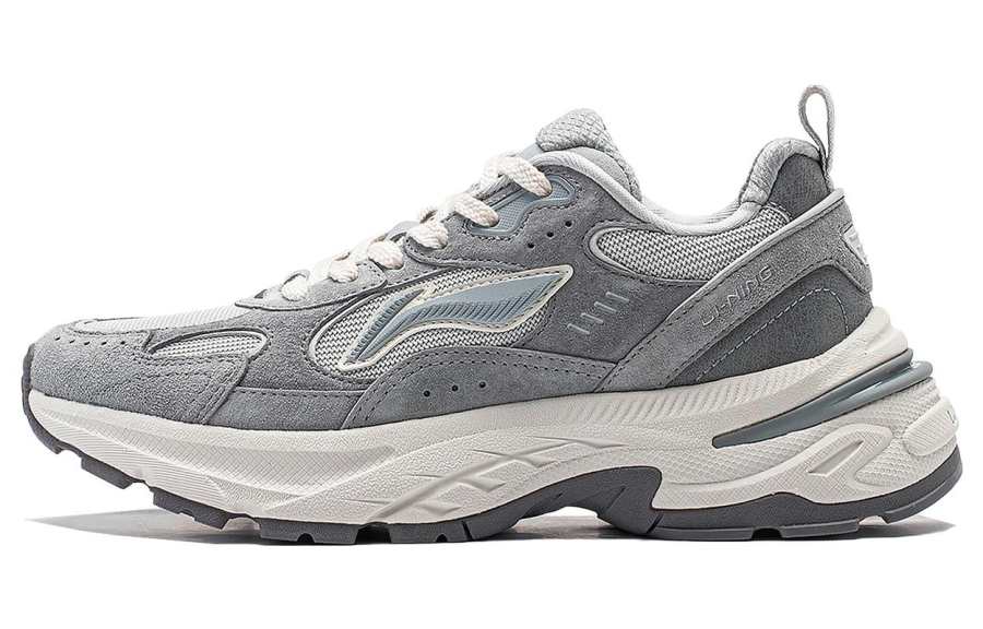 Li-Ning Li Ning Beicheng Cushioning Slip Resistant Abrasion Resistant Support Low top Casual Shoes Women's Gray