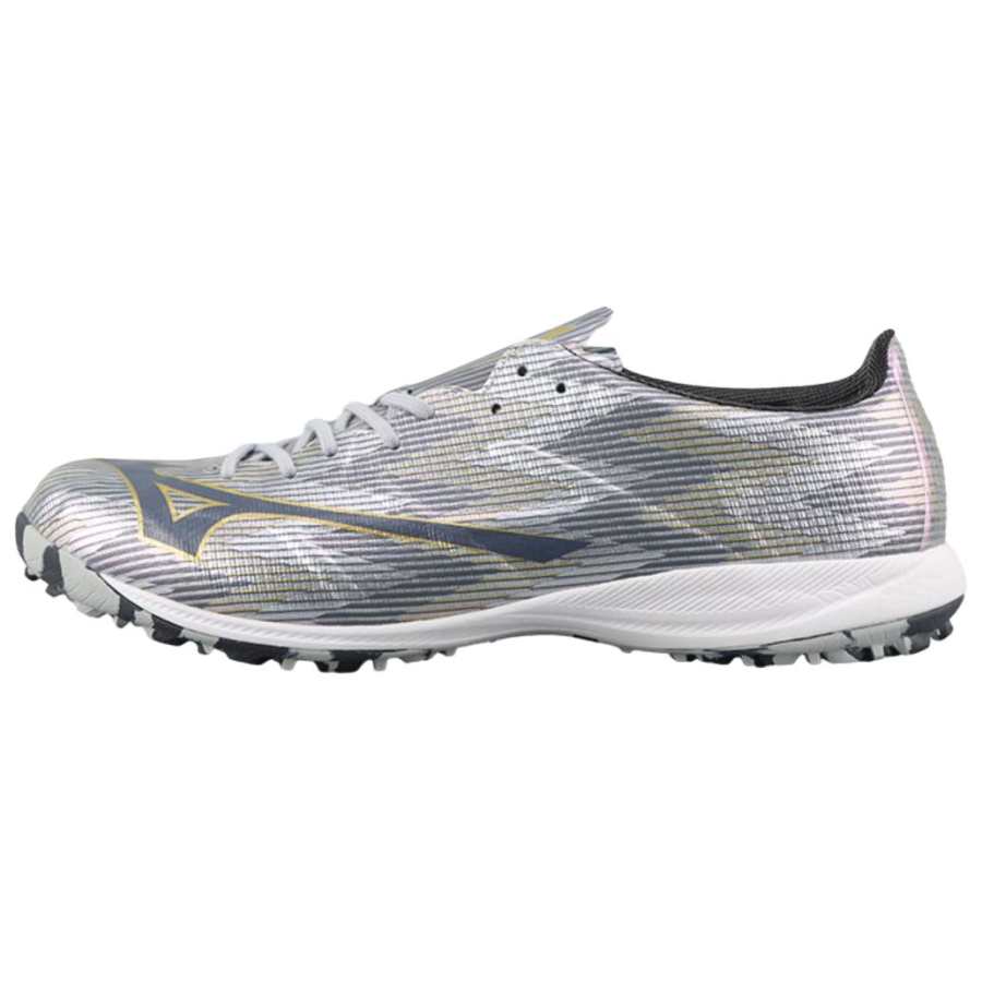 Mizuno Alpha 2 TF Turf Slip Resistant, Abrasion Resistant, Breathable, Rebound Soccer Shoes Men's Silver