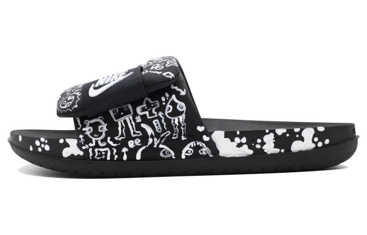 Nike Nike Offcourt Slip Resistant Abrasion Resistant Slide Slipper Unisex Black White