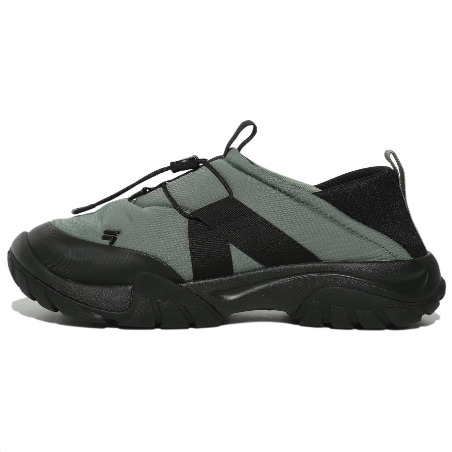 FILA Puffer Slip on Low top Casual Shoes Unisex Gray Black