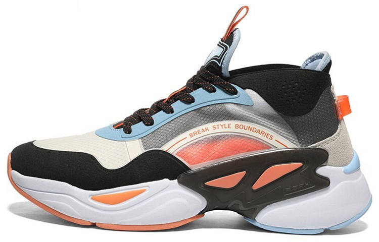PEAK Casual Shoes Men's Mid Top White Orange