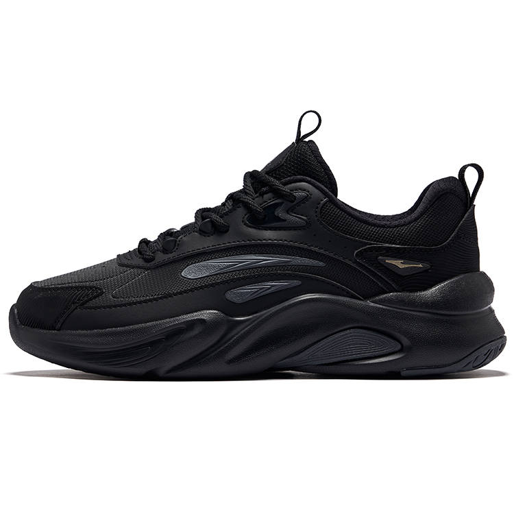 Erke Phoenix Love 3 Height Increasing Low top Casual Shoes Men's Jet Black