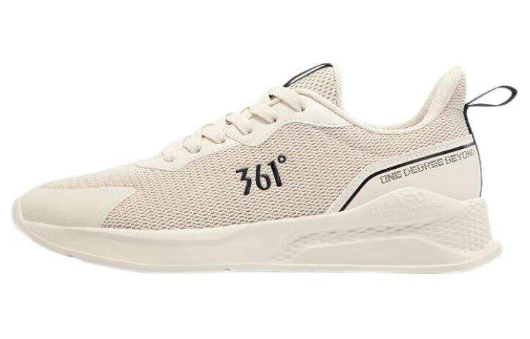 361° Breathable Abrasion Resistant Breathable And Wear resistant Low top Sports Casual Shoes Men's Beige Black