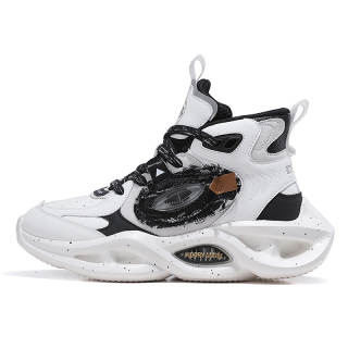 VIDORY ANGEL Cushioning Coverage Rebound Height Increasing Slip Resistant High top Casual Shoes Men's Black White