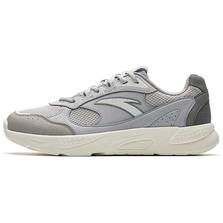 Anta Slip Resistant Abrasion Resistant Slip Resistant Abrasion Resistant Low top Casual Shoes Men's Gray
