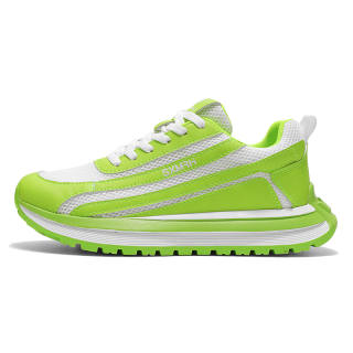 Binary Height Increasing Breathable Slip Resistant Low top Casual Shoes Men's White Green