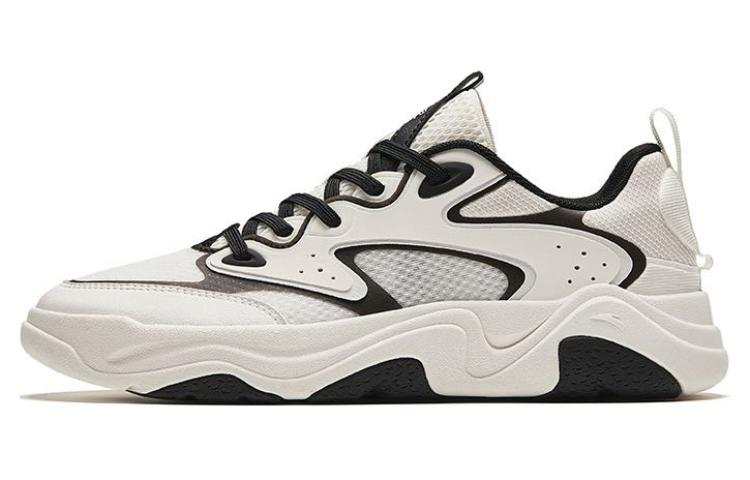 Anta Back Rise Cushioning, Wear Resistant Low top Casual Shoes Men's White Black