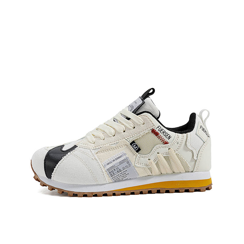 FUERSEN Wear resistant And Lightweight Low top Casual Shoes Unisex White