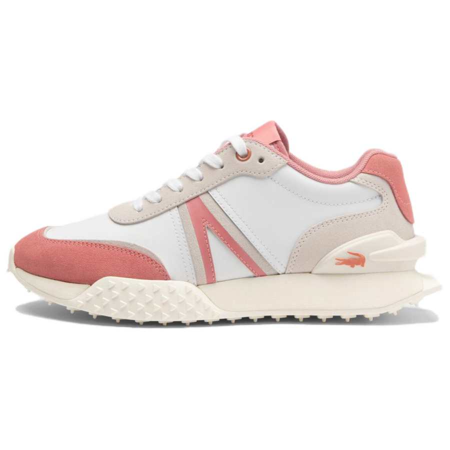 LACOSTE L Spin Leather Low top Casual Shoes Women's White Pink