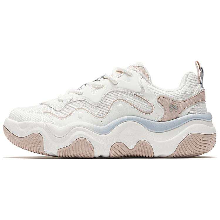 Anta Lightweight, Abrasion Resistant, And Breathable Low top Casual Shoes Women's White Pink Blue