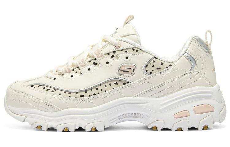 Skechers DLITES Leather Cushioning, Wear Resistant Low top Casual Shoes Women's Ecru