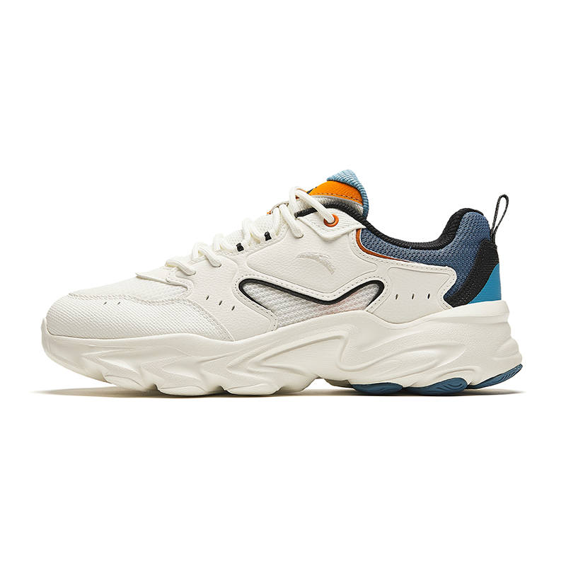Anta Cushioning, Wear Resistant Low top Casual Shoes Men's White Blue Black