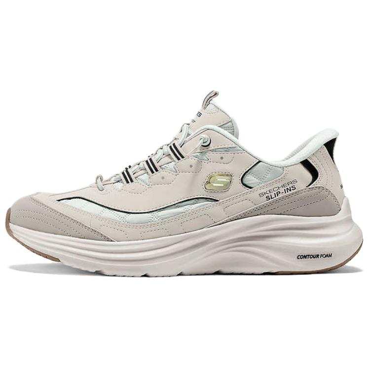 Skechers CONTOUR FOAM Abrasion Resistant Breathable Low top Casual Shoes Men's Beige Pink Blue