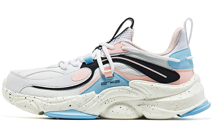 Erke Jiang Rebound Jet Wu Textile, Synthetic Leather Cushioning Slip Resistant Abrasion Resistant Lightweight Low top