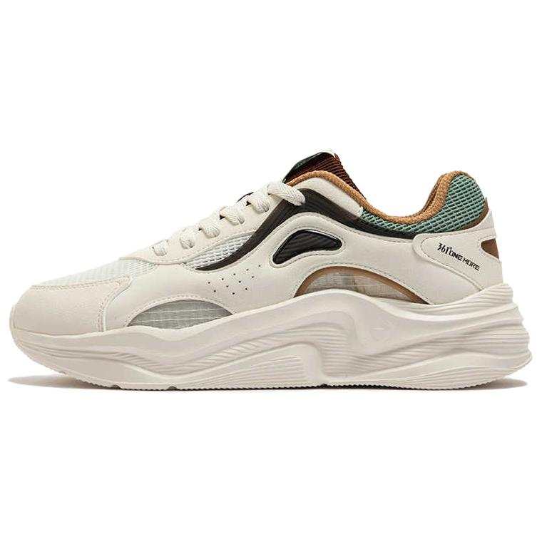 361° Fashion Trend Breathable Rebound Breathable And Resilient Low top Casual Shoes Men's Feather Lotus Seed White