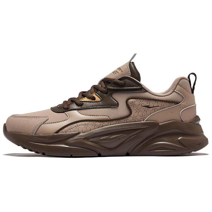 Erke Slip Resistant, Abrasion Resistant, Lightweight, Rebound Low top Casual Shoes Men's Light Brown Umber