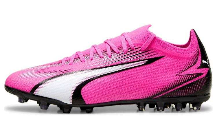 PUMA Ultra Match MG Multi Ground Soccer Shoes Men's Pink Black White