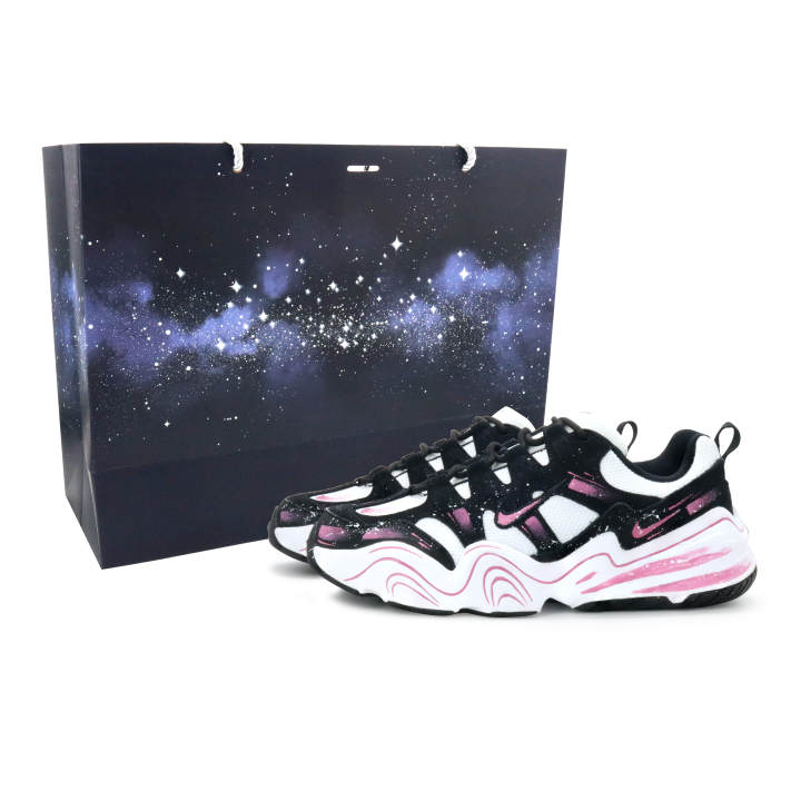 Nike Nike Tech Hera Wave Suede Cushioning Lightweight Low top Casual Shoes Unisex Gray Pink