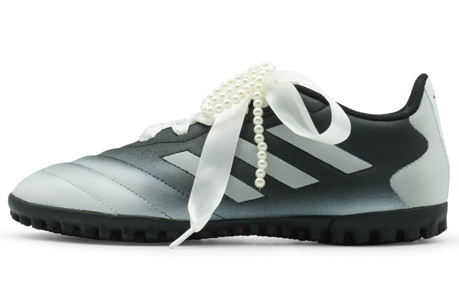 Adidas Adidas GOLETTO 8 TF Turf Abrasion Resistant Soccer Shoes Unisex Black White Beige