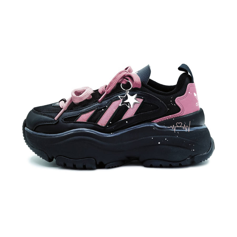 Adidas Originals OZGAIA Slip Resistant Low top Casual Shoes Women's Black Pink