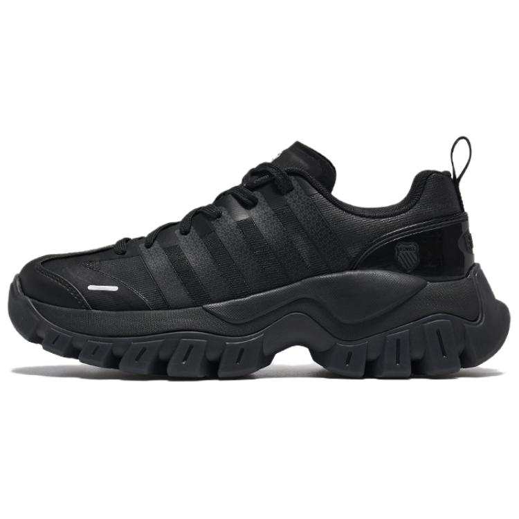 K·SWISS PU, Textile, Synthetic Leather Low top Casual Shoes Women's Black