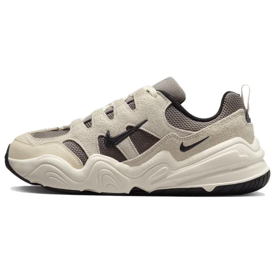 Nike Nike Tech Hera Textile, Suede Slip Resistant Abrasion Resistant Low top Casual Shoes Women's Beige