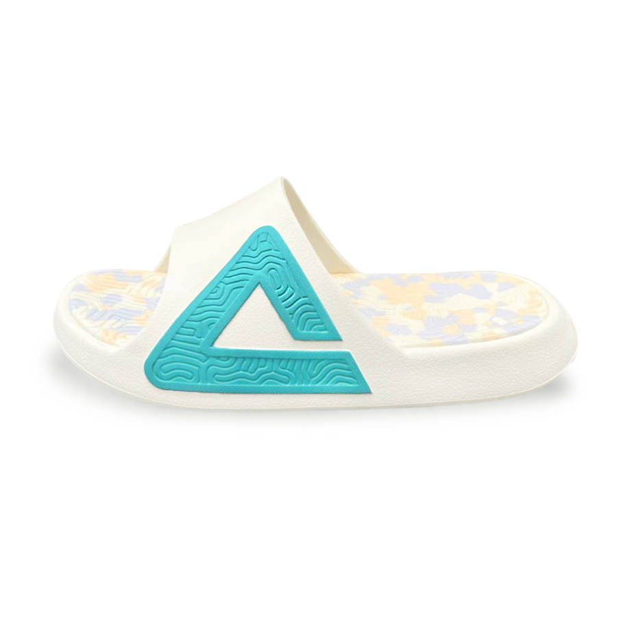 PEAK Tai Ji1.0 EVA Quiet Slip Resistant Abrasion Resistant Slide Slippers Unisex White Green