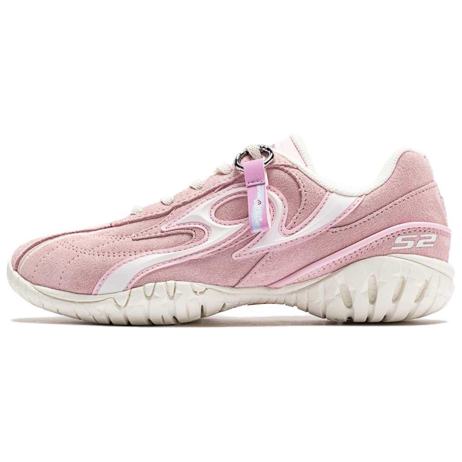 ANTA SNEAKERVERSE Abrasion Resistant Breathable Low top Casual Shoes Women's Light Transparent Pink