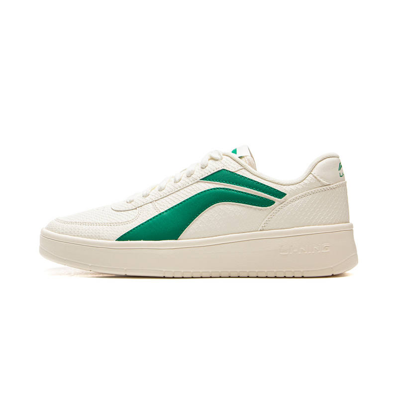 Li-Ning Li Ning Slip Resistant Abrasion Resistant Low top Casual Shoes Men's Beige Green