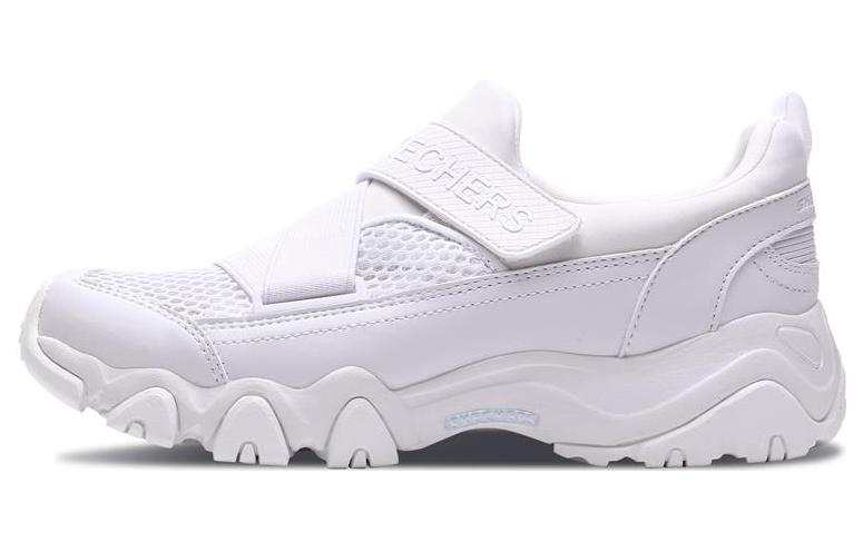 Skechers D'LITES 2.0 2.0 Mesh, Artificial Leather Low top Sports Casual Shoes Women's White
