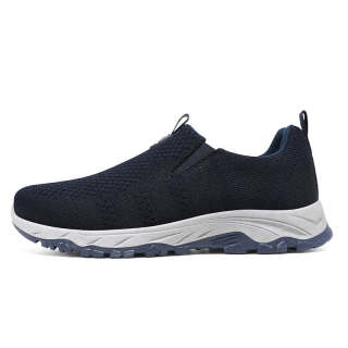 DOUBLE STAR 88 Flyknit Dad's Shoes Soft Sole Slip on Athletic Shoes Men's Old Beijing Cloth Shoes Elderly Walking Shoes