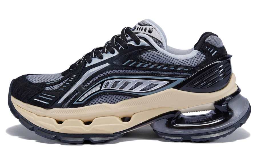 Li-Ning Li Ning Furious Rider BOW Cushioning Breathable Cushioning Breathable Low top Casual Shoes Women's Black Gray