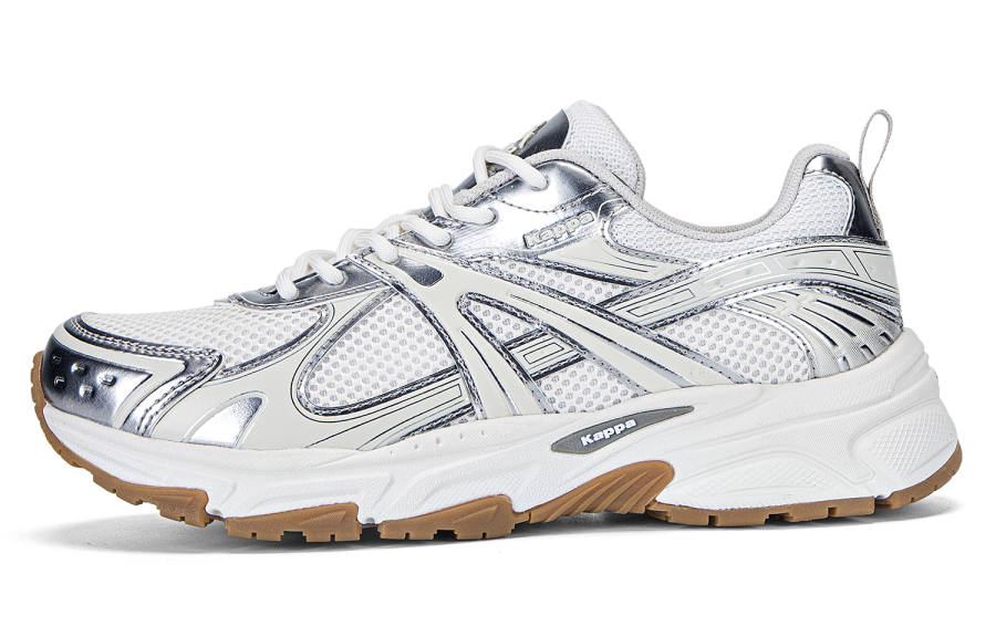 Kappa Bernardo Slip Resistant, Abrasion Resistant, Rebound Low top Casual Shoes Unisex Silver