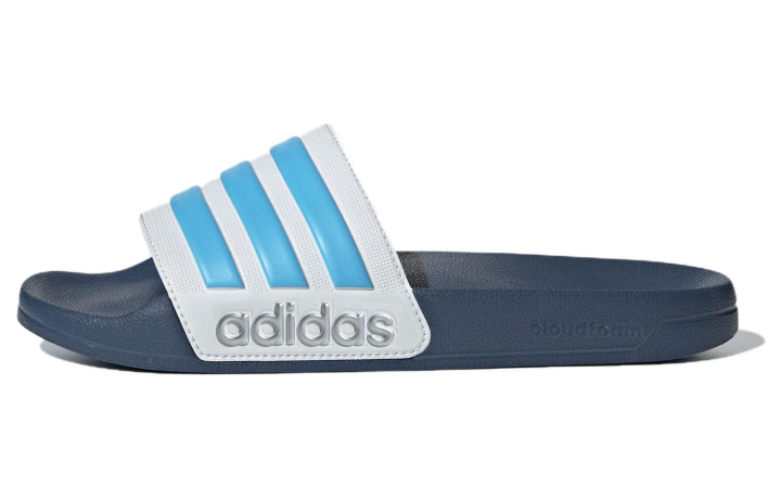 Adidas Adidas Adilette Shower Slides Crystal White Semi Blue Burst Preloved Ink
