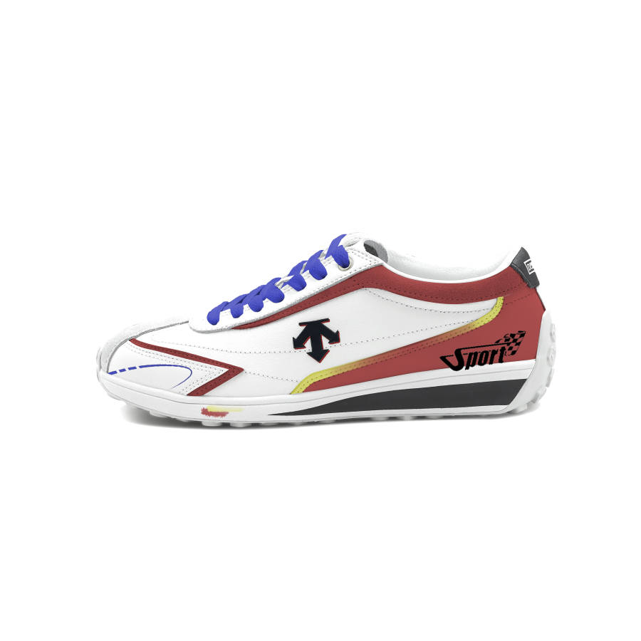 DESCENTE Cron Racer Fiery Turbo Breathable Low top Casual Shoes Unisex Red