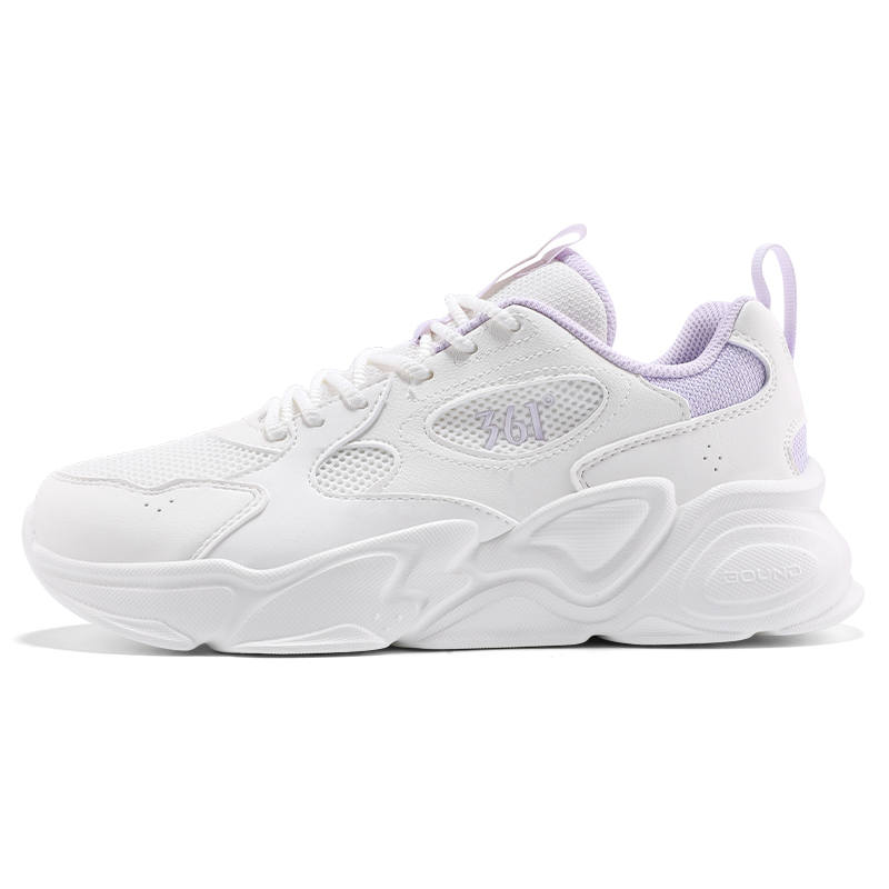 361° Slip Resistant Abrasion Resistant Low top Casual Shoes Women's White Purple