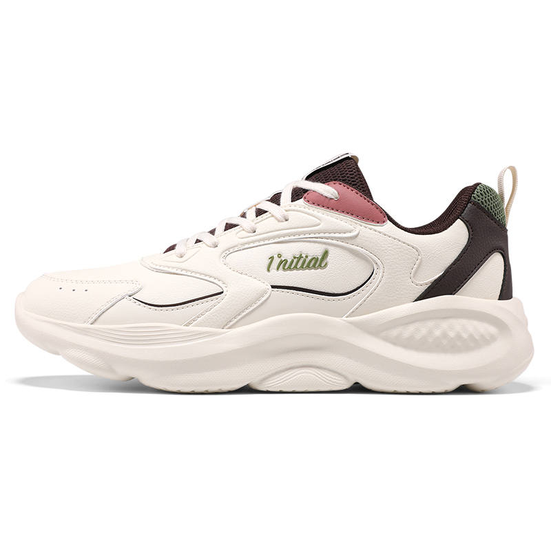 361° Synthetic Leather Slip Resistant Abrasion Resistant Low top Casual Shoes Men's Beige