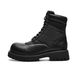 Angelmix Angelmi Short Combat Boots Men's Black