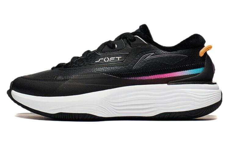 Li-Ning Li Ning SOFT WARM Thermal Low top Casual Shoes Men's Black Radiant Orange Fleece lined