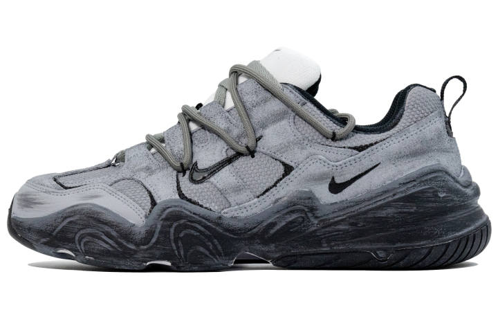 Nike Nike Tech Hera Suede Abrasion Resistant Abrasion Resistant Low top Casual Shoes Unisex Gray