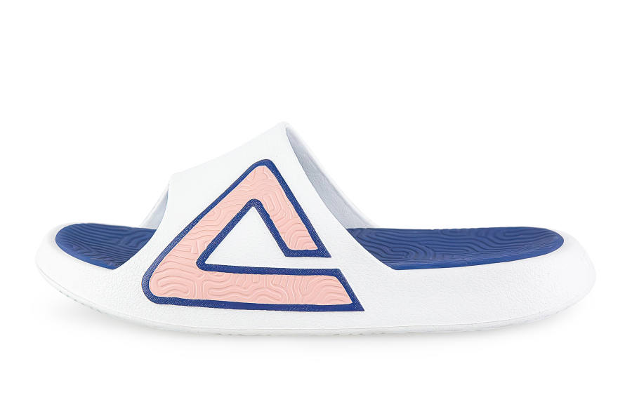PEAK Tai Ji1.0 Quiet Slip Resistant Abrasion Resistant Slide Slippers Unisex White Pink Blue