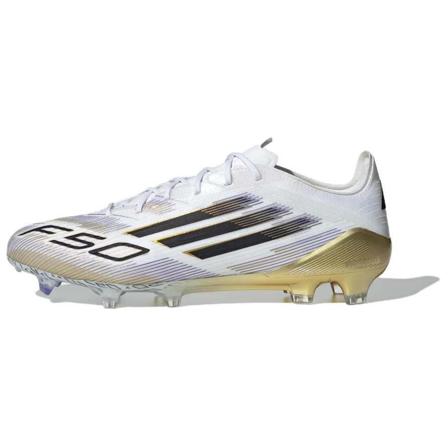 Adidas Adidas F50 ELITE Slip Resistant Abrasion Resistant Soccer Shoes Unisex White Gold